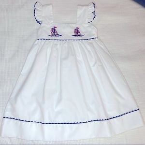 EUC Sweet Dreams 3T sailboat embroidered dress